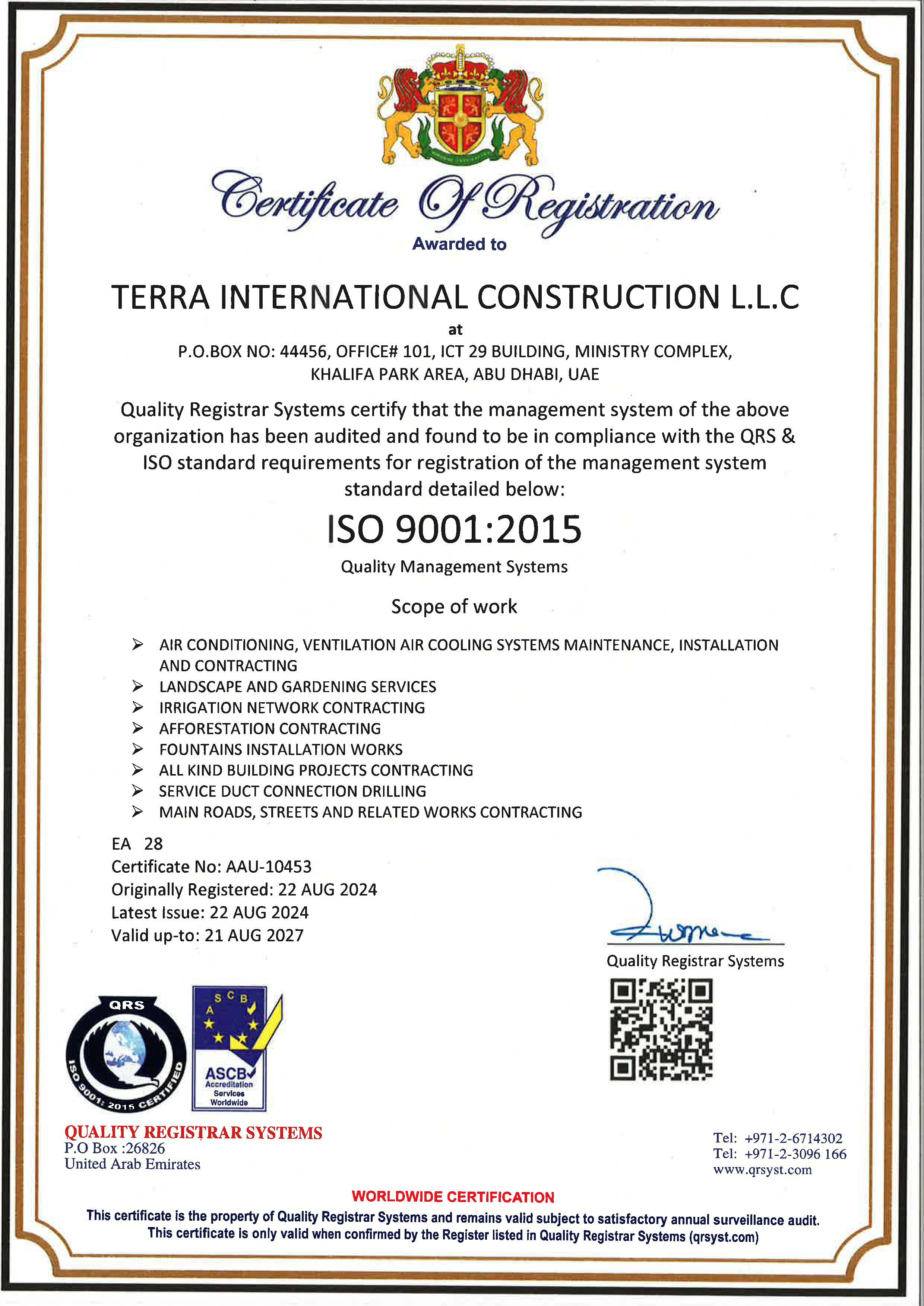 Certificate