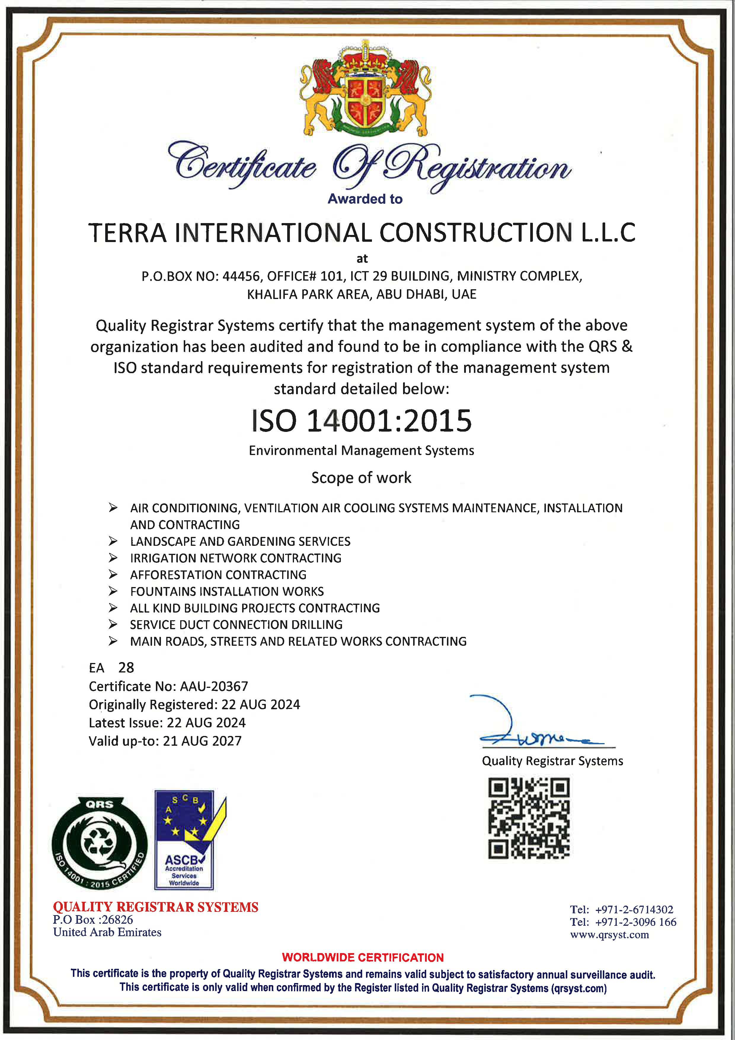 Certificate